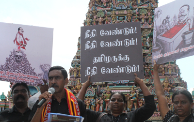 protest against sri Lanka